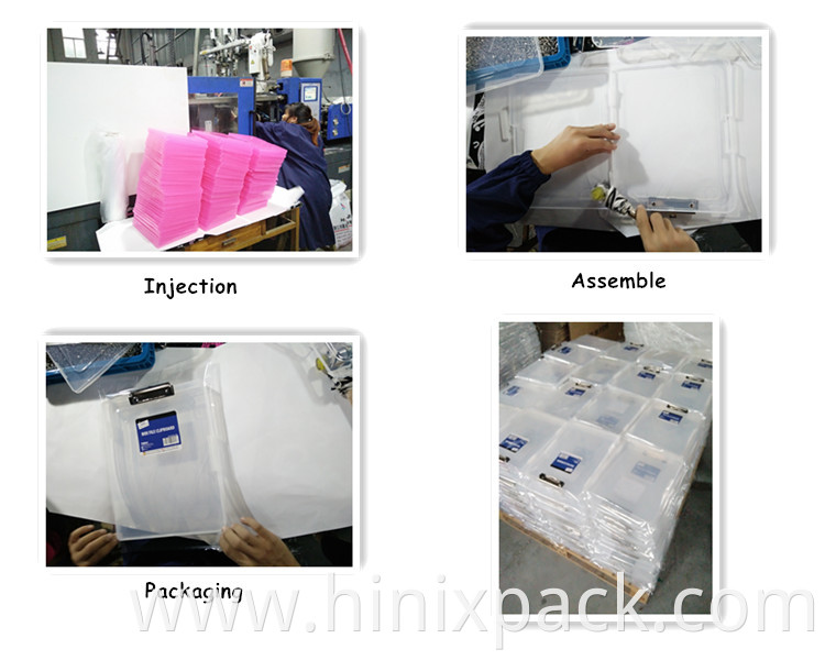 A4 plastic portable office storage stationery file folder